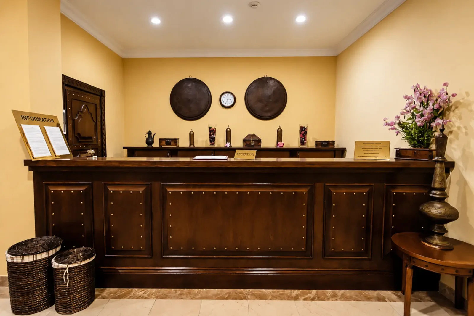 Reception desk at Samal Resort & SPA